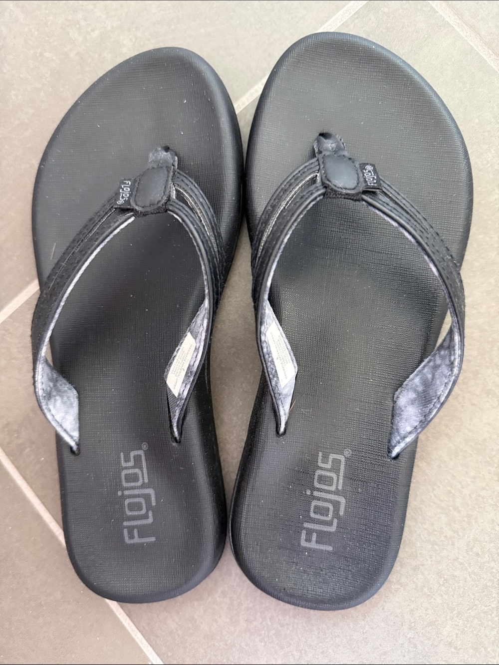 Flojos Black Women's Flip Flop Sandals